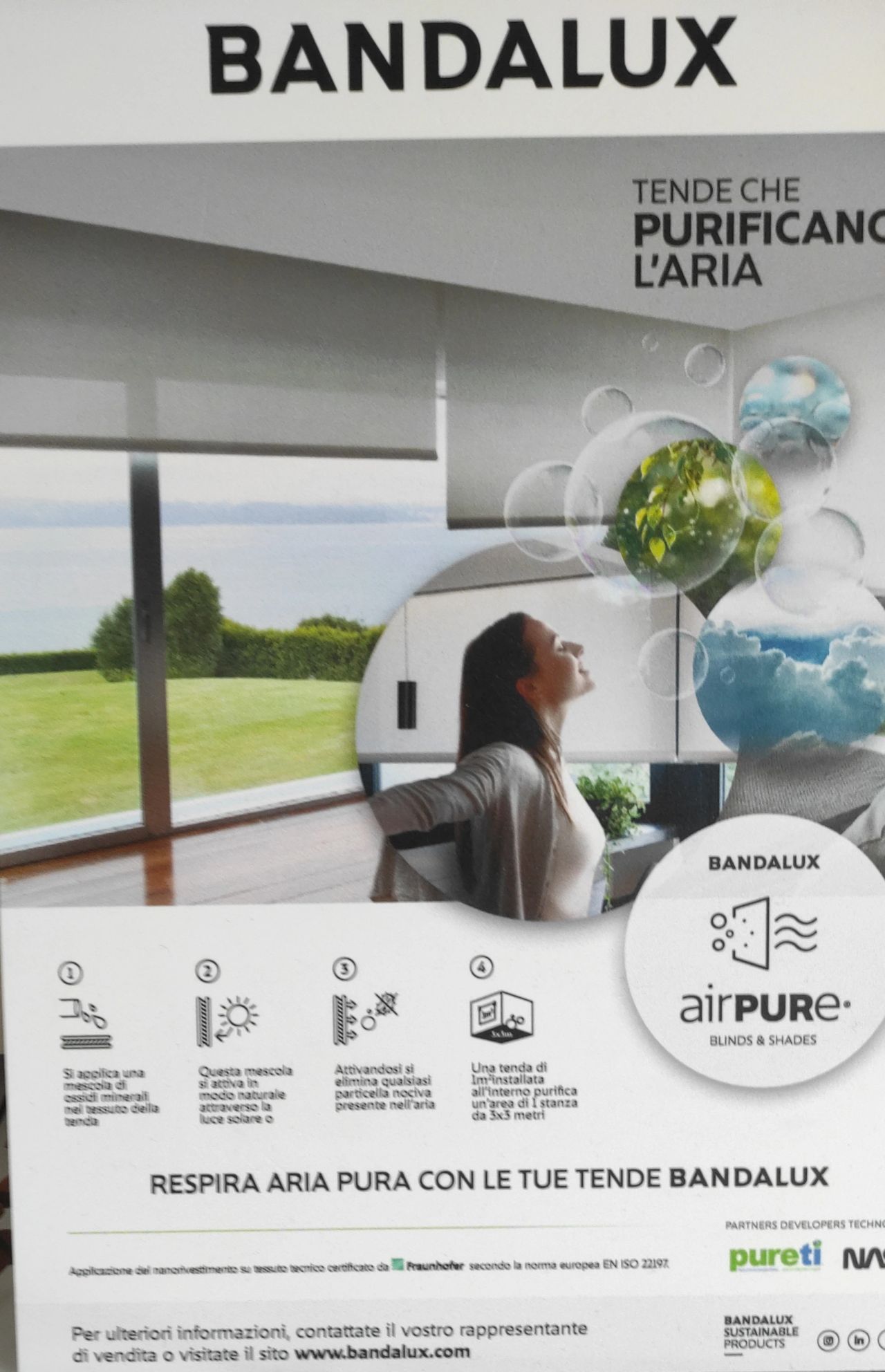 Tende a Rullo Bandalux cn tecnologia Airpure 